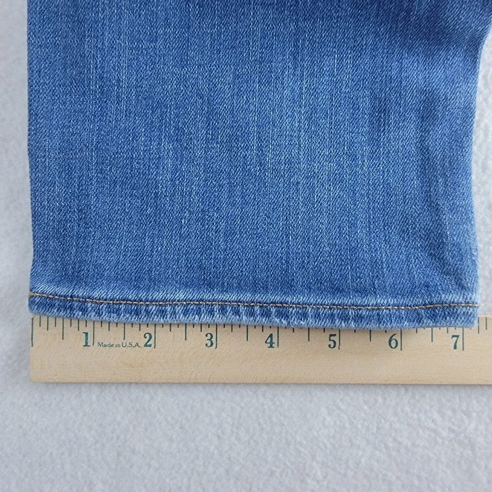 J Crew Mens The‎ Driggs Jeans Slim Fit Distressed Blue Denim Casual Pants 35x34